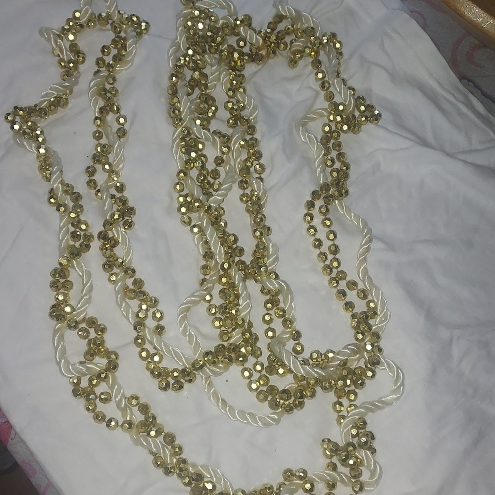 Door Decorations Hanging Outdoor Husfou 8 ft  gold and white
